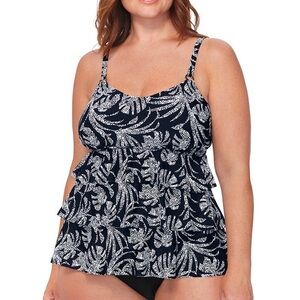 Island Escape Ruffle Layered Tankini Top